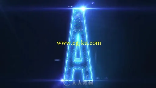 3D 霓虹发光文字标题标志LOGO演绎AE模板 Alphabet 3D Neon LED – Abc And Social ...的图片1