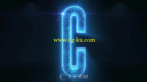 3D 霓虹发光文字标题标志LOGO演绎AE模板 Alphabet 3D Neon LED – Abc And Social ...的图片2