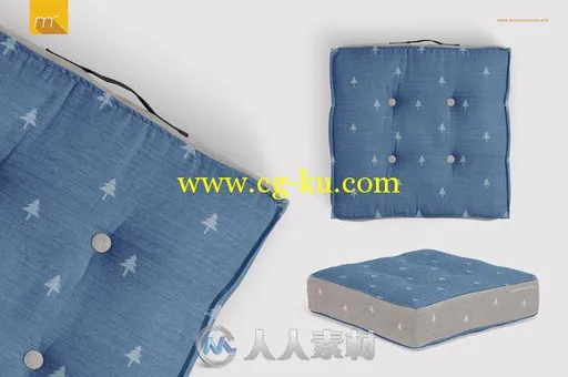 2款箱垫展示PSD模板Box Cushion 2 Types Mock up的图片3