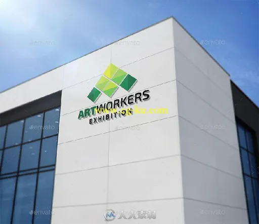 3Dlogo场景展示PSD模板16439365-3d-logo-signage-facade-wall-mockups的图片3
