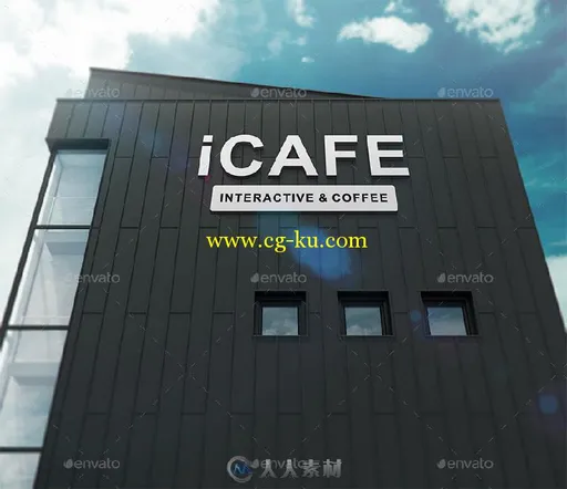 3Dlogo场景展示PSD模板16439365-3d-logo-signage-facade-wall-mockups的图片4