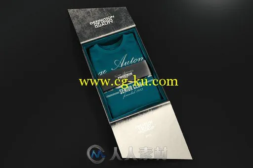 黑影主题T恤产品包装展示PSD模板T-Shirt Black Edition Mock-up的图片2