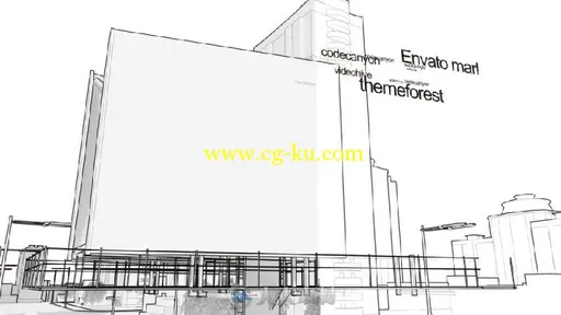 3D 简笔画描绘城市LED屏企业服务产品宣传AE模板 Sketch Billboard的图片2