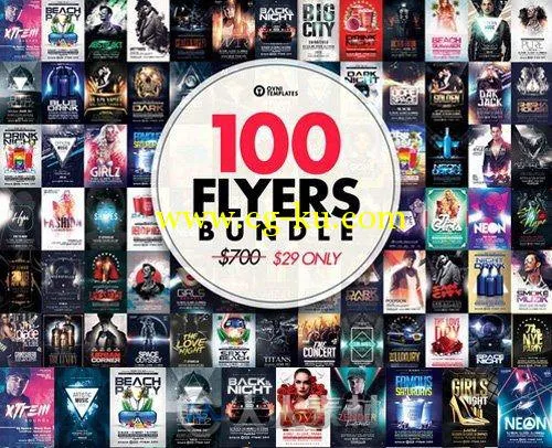 100款高质量海报PSD模板合辑100 FLYERS MEGA BUNDLE的图片1