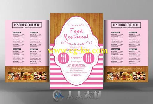 20款餐厅菜单PSD模板合辑20 Restaurant Food Menu Bundle的图片6