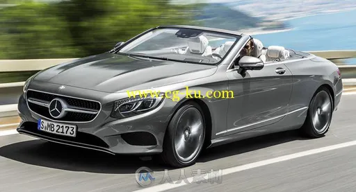 AMG S63奔驰梅赛德斯汽车3D模型 MERCEDES-BENZ S63 AMG CABRIOLET 2017的图片1