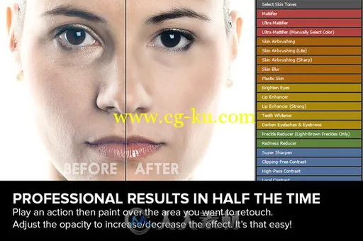 20款皮肤磨皮效果PS动作Skin - 20 Retouching Actions 3819的图片2