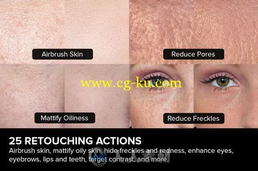 20款皮肤磨皮效果PS动作Skin - 20 Retouching Actions 3819的图片3