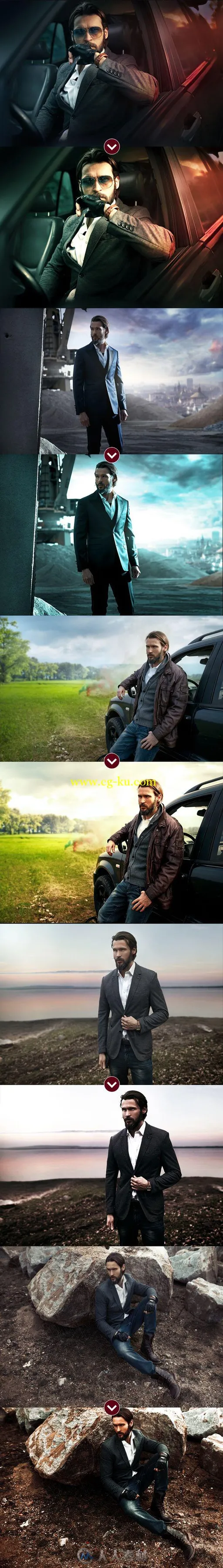 朦胧沧桑人物图片处理特效PS动作Filmy Photoshop Action FX 16343515的图片2
