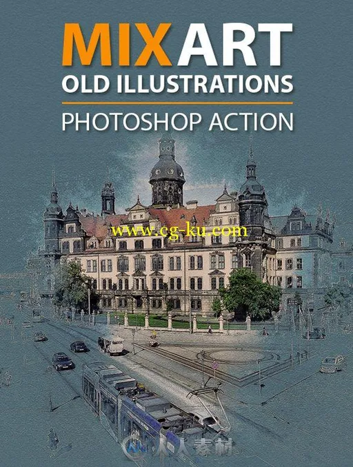 混合绘画艺术特效PS动作MixArt Old Illustrations Photoshop Action 16360446的图片2
