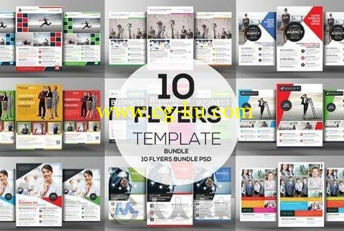 10款创意风格化商业展示PSD模板10 Creative Stylish Business Flyer的图片1