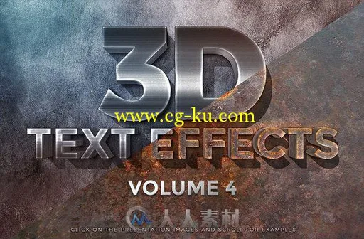 3D文字特效第四版GraphicRiver - 3D Text Effects Vol4 16636711的图片1