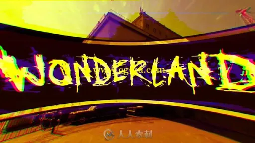 好看的时尚电视机器故障图片视频照片相册动画AE模板Wonderland (Glitch Art Slide...的图片1