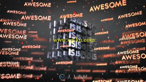 3D时尚文字字幕标志标题LOGO演绎AE模板 3D Text Shapes Logo Reveal的图片3