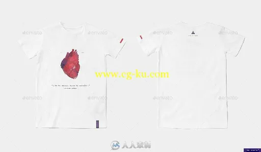 7合1白色T恤展示PSD模板 T-shirt Generator 7 in 1 Mock-up的图片1