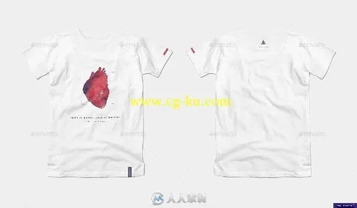 7合1白色T恤展示PSD模板 T-shirt Generator 7 in 1 Mock-up的图片2