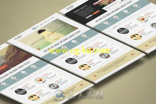 3D视角网站展示PSD模板3D Website Display Mockup 2837的图片1