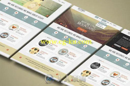 3D视角网站展示PSD模板3D Website Display Mockup 2837的图片2