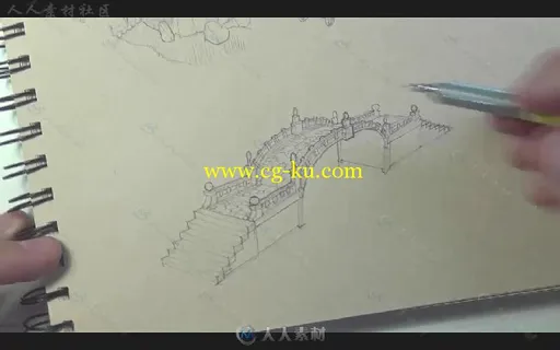 游戏建筑场景铅笔手绘实例训练视频教程 FOUNDATION PATREON DRAWING DYNAMIC SKETC...的图片3