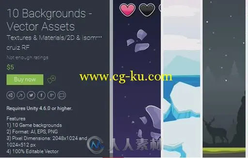 10个实用的背景纹理材质 10 Backgrounds - Vector Assets 1.0 unity3d asset的图片1