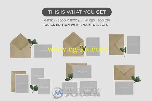 2016贺卡信封包装展示合辑PSD模板Greeting Cards Mockup BUNDLE 2016的图片1