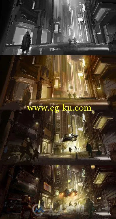 4组游戏场景原画教程合集的图片1