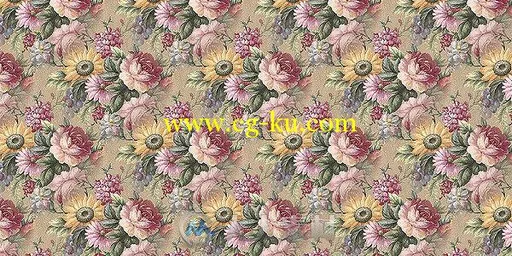 14个彩色花朵图案PAT素材的图片1