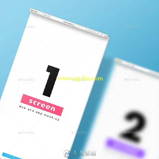3D网页和APP设计展示PSD模板3D Website and App Mockups - 16649249的图片1