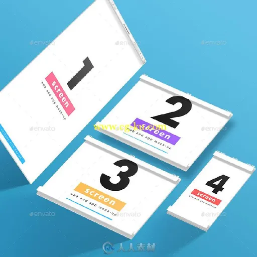 3D网页和APP设计展示PSD模板3D Website and App Mockups - 16649249的图片3