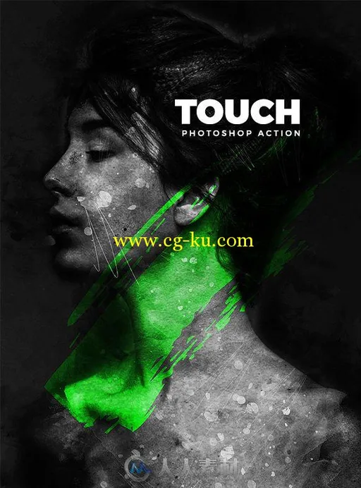 个性人物照片修饰特效PS动作Touch Action 16610585的图片1