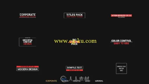 45组经典实用标题设计演绎动画AE模板 Videohive 45 titles package 16773336的图片1