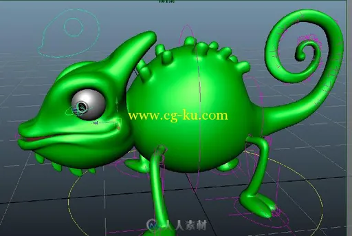 Q版变色龙3D模型的图片1