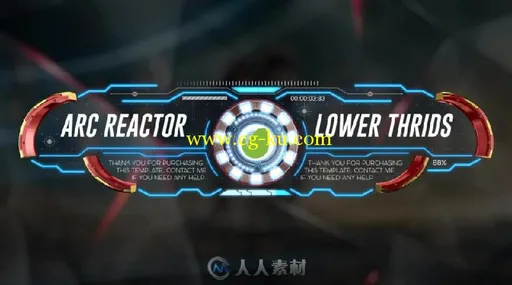 45组徽标降低三分之二Logo标志演绎AE模板 Videohive 45 Arc Reactor Lower...的图片1