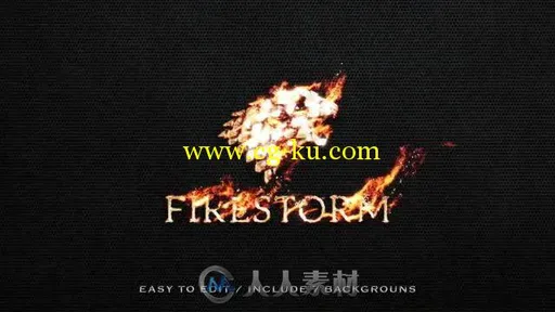 火焰燃烧金属显示消防标志AE模板 Videohive Flame & Metal / Fire Logo Reveal的图片2