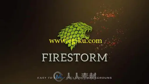 火焰燃烧金属显示消防标志AE模板 Videohive Flame & Metal / Fire Logo Reveal的图片3