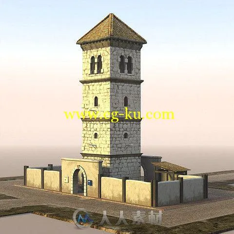 unity3d游戏场景模型老旧村庄原件3D模型的图片1