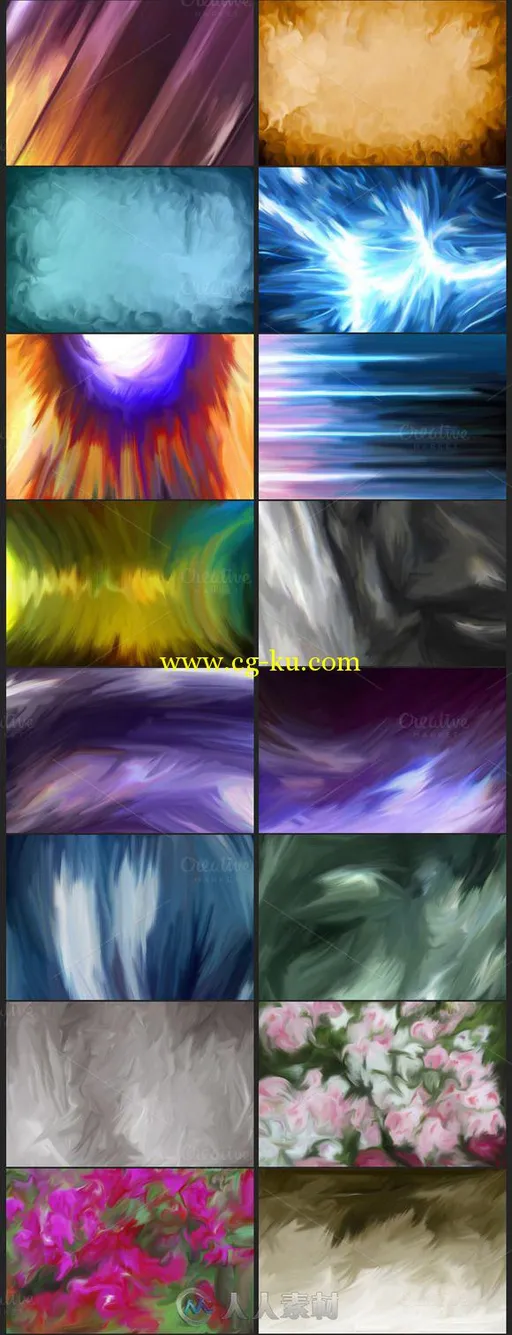 80张彩色绘画背景高清图片素材CM - Paint Backgrounds 612899的图片3