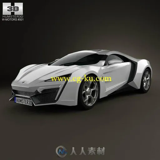 W-Motors Lykan Hypersport 2012汽车3D模型的图片1