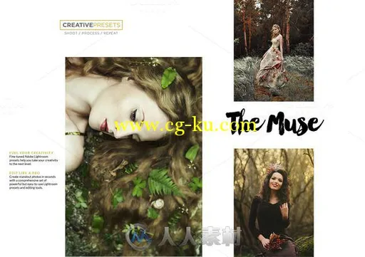 20款楚楚动人女性照片调色Lightroom预设The Muse 20 Lightroom Presets的图片1