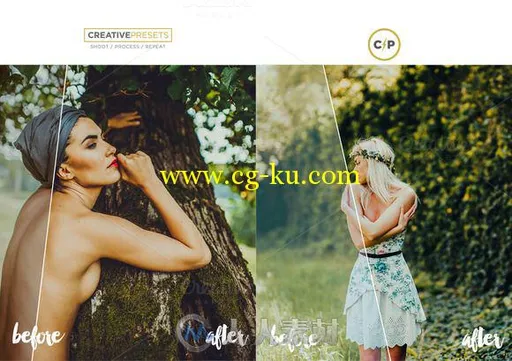 20款楚楚动人女性照片调色Lightroom预设The Muse 20 Lightroom Presets的图片3