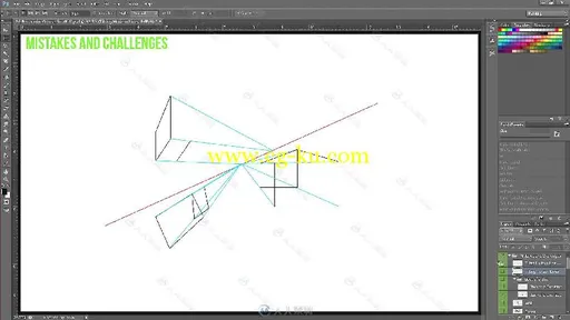 2D二维透视基础知识训练视频教程 CGCOOKIE INTRODUCTION TO 2D PERSPECTIVE的图片2