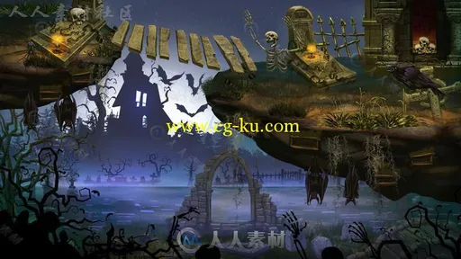 2D墓地瓷砖材质Unity3D资源素材的图片1