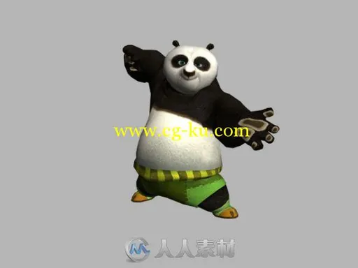 熊猫阿宝3D模型的图片1