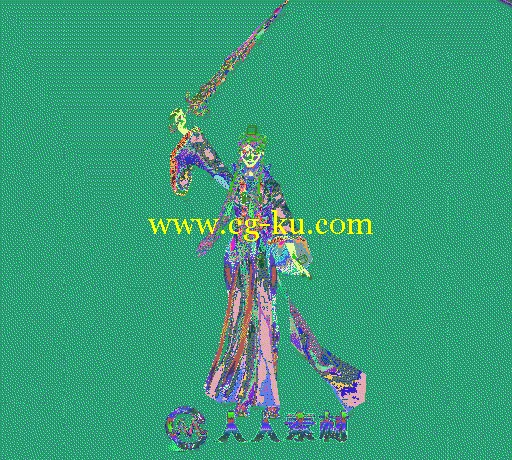女剑侠舞剑3D模型的图片1
