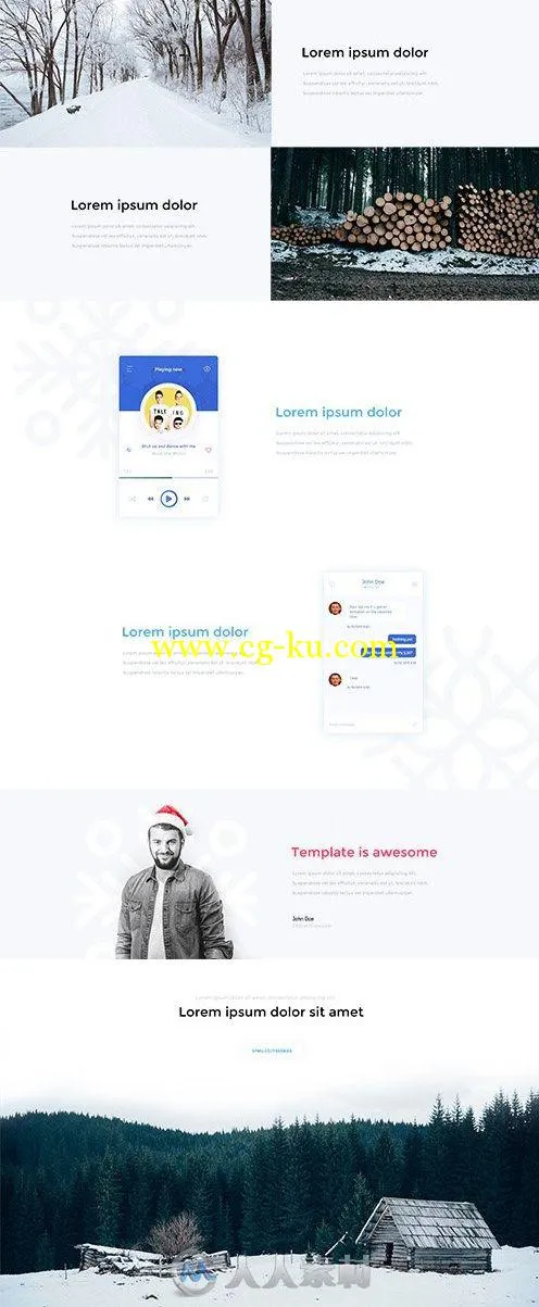 冬日风格网页设计indesign模板PSD Web Template - Crios的图片1