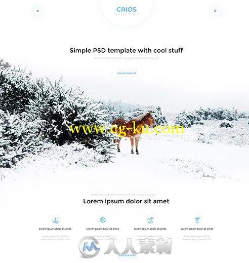 冬日风格网页设计indesign模板PSD Web Template - Crios的图片2