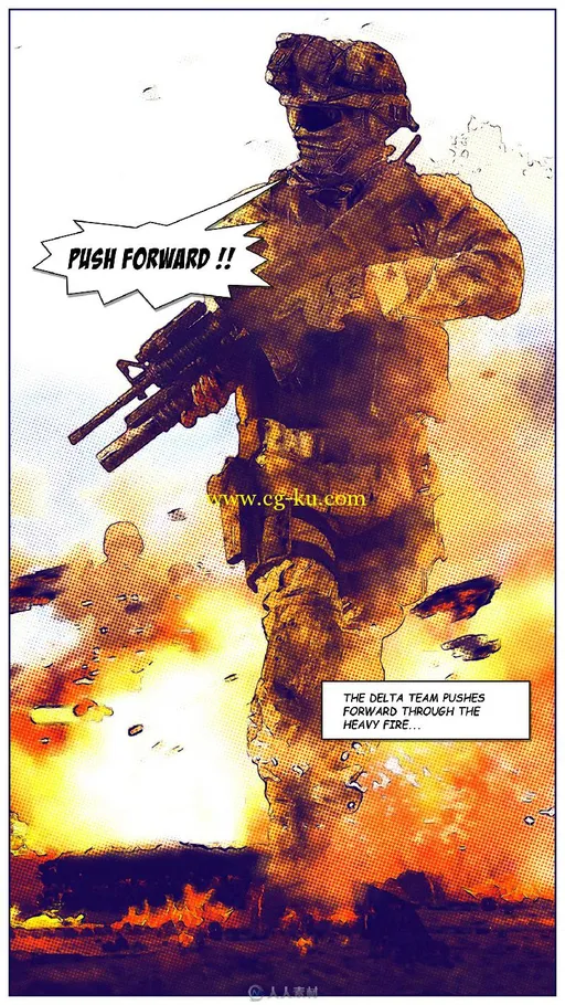 90年代彩色报纸印刷效果PS动作GraphicRiver - Comics Photoshop Action 17036318的图片3