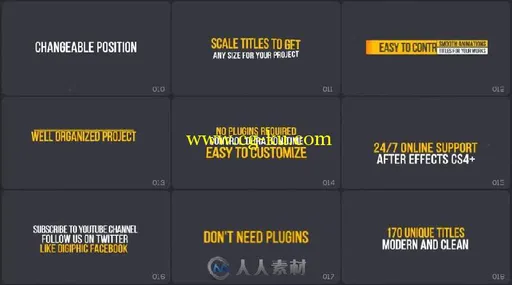 170种独特而优雅的标题动画AE模板Videohive 170 Titles Animations Bundle 16931322的图片11
