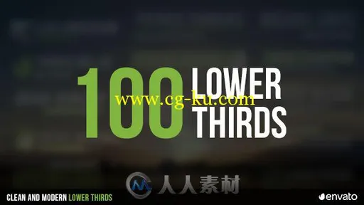 100种时尚实用简单字幕标题动画AE模板 Videohive 100 Lower Thirds 17408181的图片1