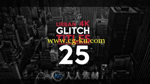 25个城市风格故障文字字幕标题动画AE模板Videohive 25 Urban Glitch Titles 17281598的图片1